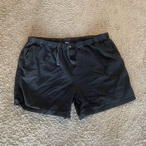 Kingsize Black Elastic Waist Shorts - Comfortable Everyday Style